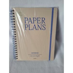 Papier 150 page Ruled Notebook 11"x8.5" Spiral Typographic Journal Paper Plans